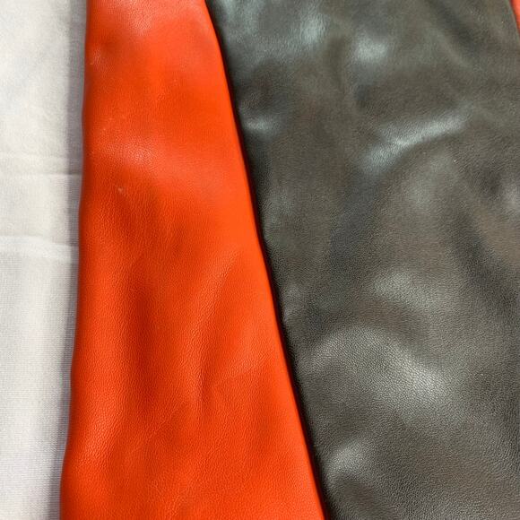 I.AM.GIA Faux Leather Moto Pants Orange Black Size M - Picture 5 of 16